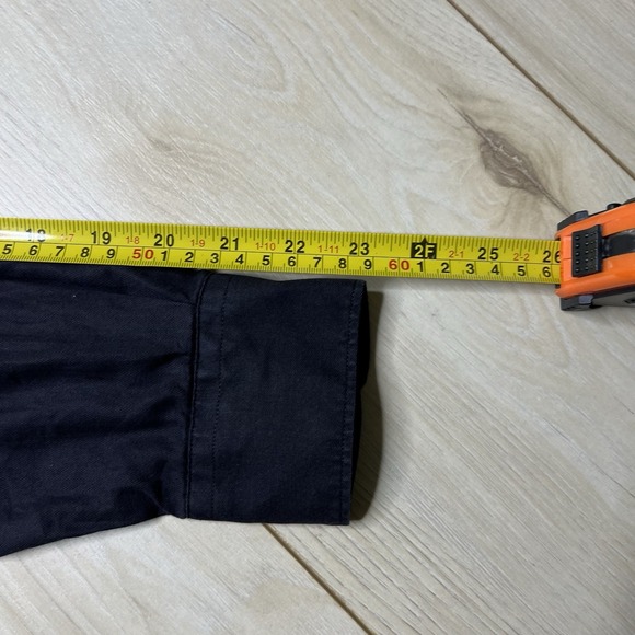 Ermenegildo Zegna Herringbone Button Down Shirt Mens Small Made In Italy Black - Picture 13 of 16